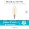 Luxrite B11 LED Light Bulbs 5W (60W Equivalent) 550LM 4000K Cool White Dimmable E12 Candelabra Base 6-Pack LR21596-6PK - alternate 5